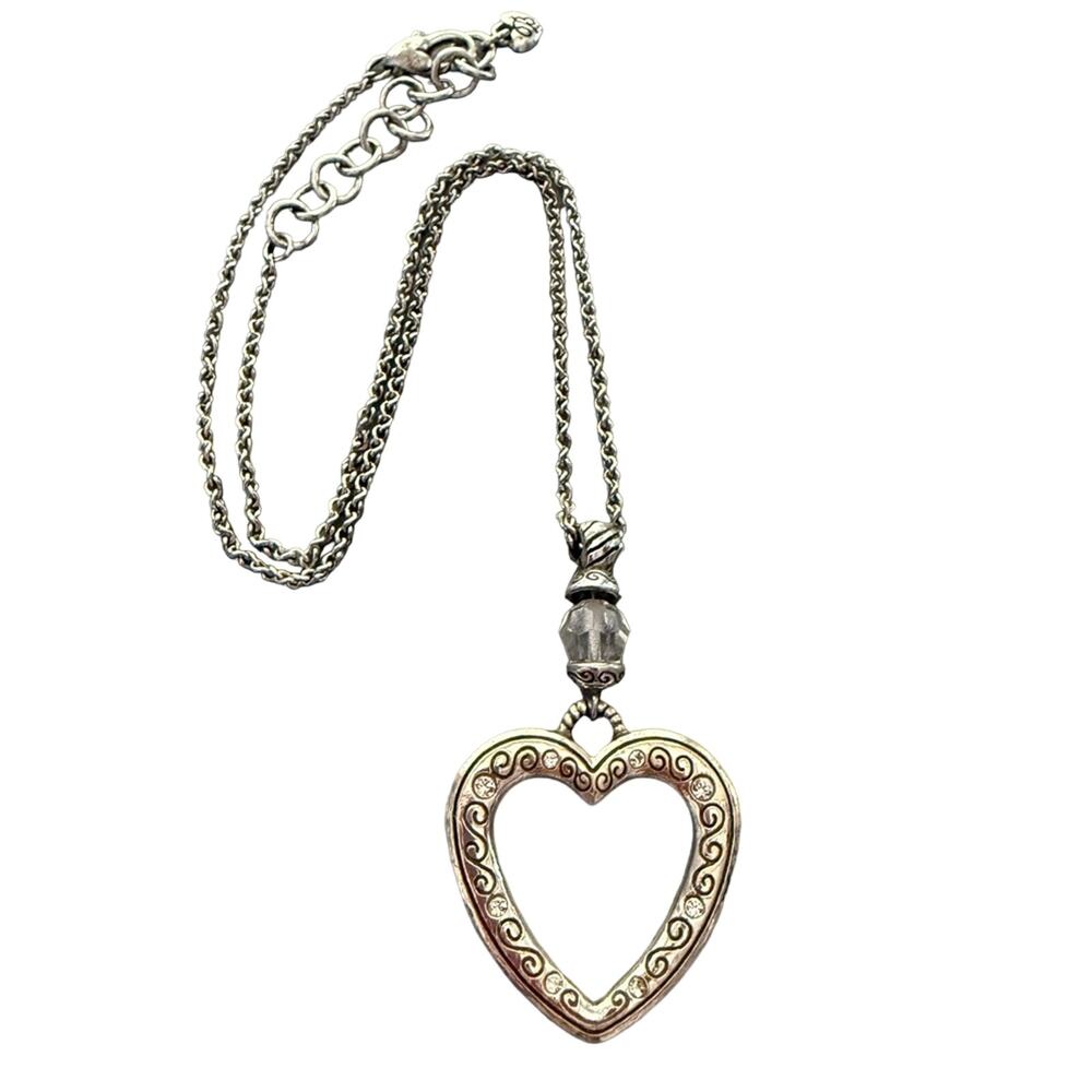Brighton Silver Tone Heart Pendant Necklace
